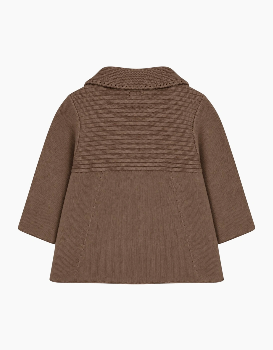 Brown Knit Long Cardigan Coat
