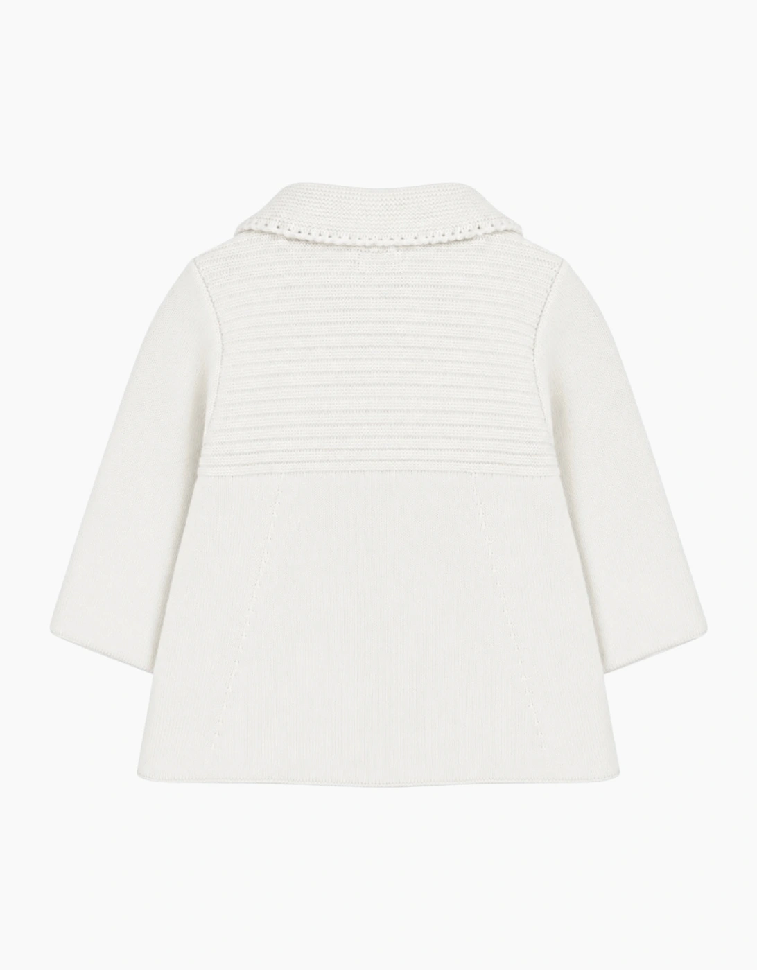 White Knit Long Cardigan Coat