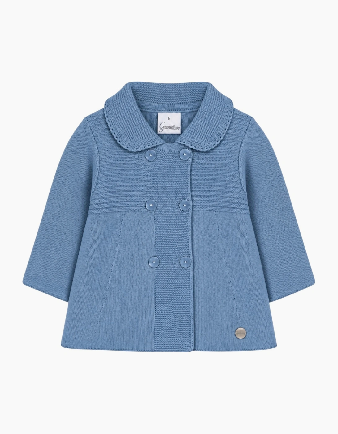 Blue Knit Long Cardigan Coat