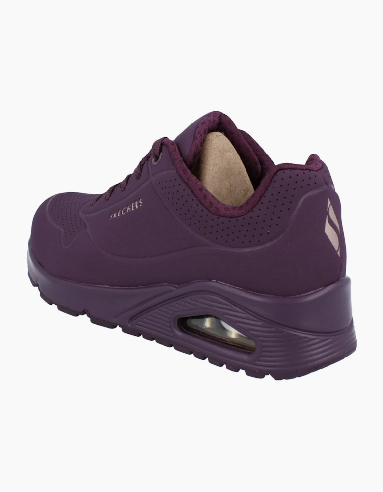 Skechers Uno Stand On Air Womens Trainers 73690 Shoes  WINE