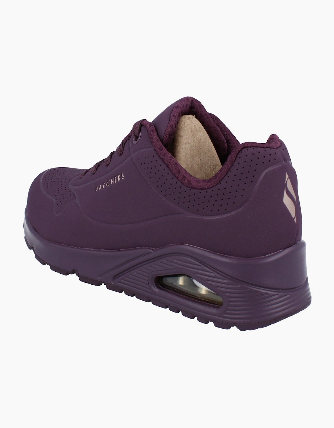 Skechers Uno Stand On Air Womens Trainers 73690 Shoes  WINE