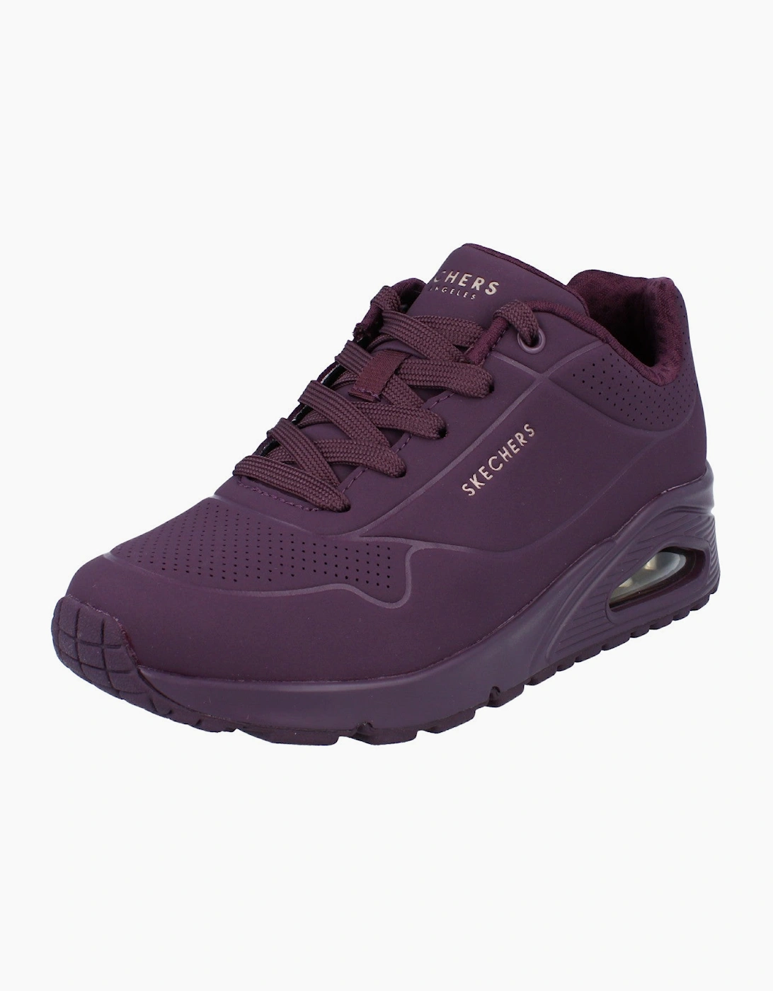 Skechers Uno Stand On Air Womens Trainers 73690 Shoes  WINE