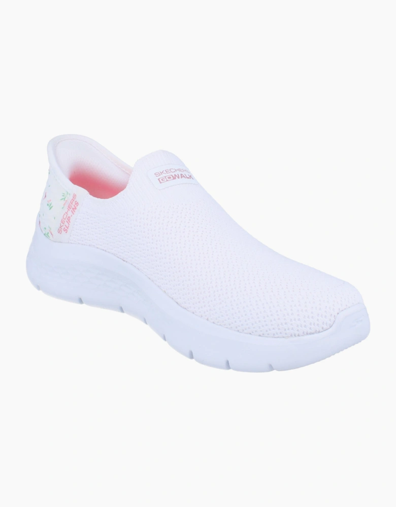 Skechers Slip Ins Go Walk Flex - Sunset Rose Womens Trainers 124822 Shoes  WHT