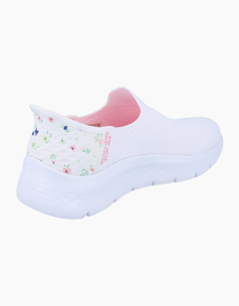 Skechers Slip Ins Go Walk Flex - Sunset Rose Womens Trainers 124822 Shoes  WHT