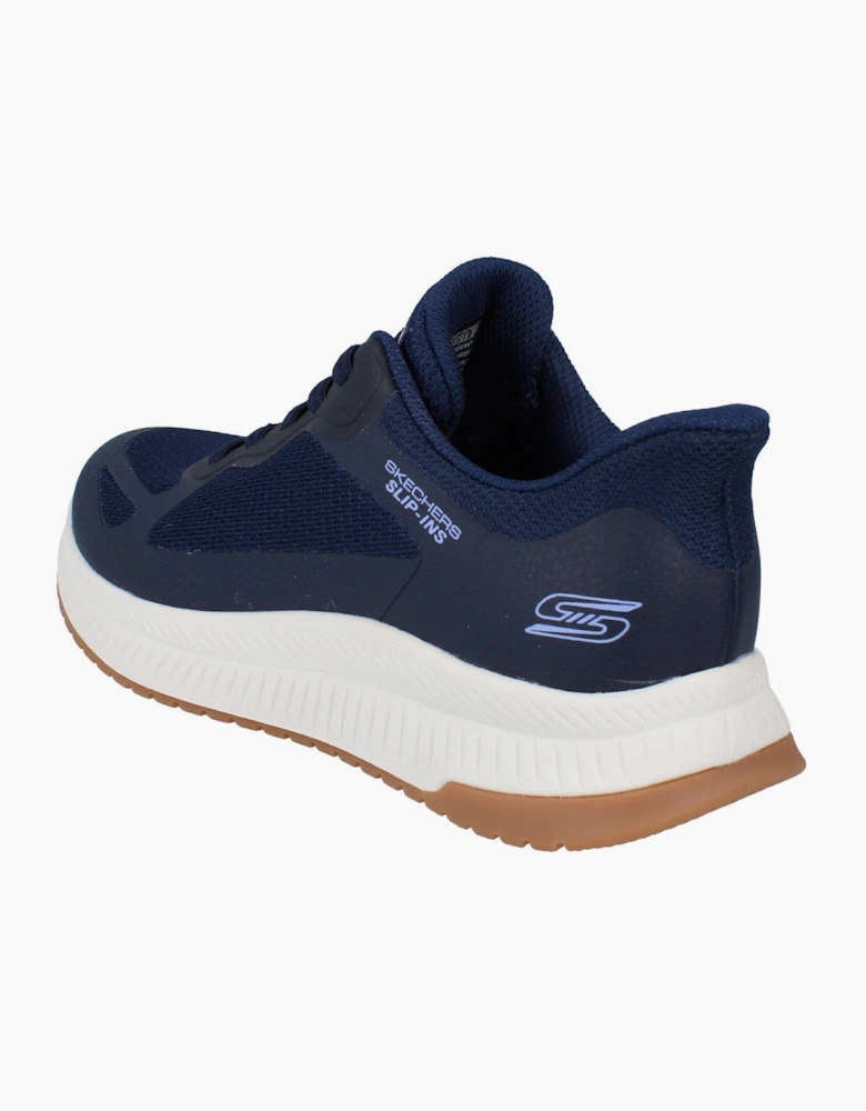 Skechers Hands Free Slip-Ins Bobs Squad 4 - Staple Look Womens Trainers 117624 Shoes  NVY