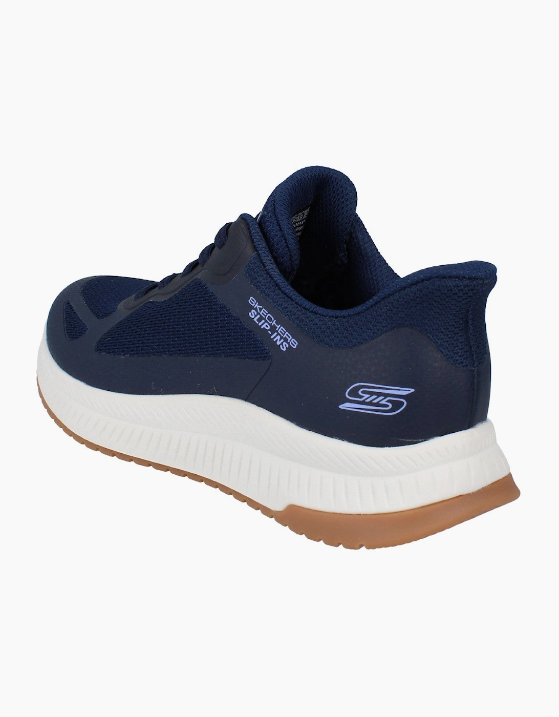 Skechers Hands Free Slip-Ins Bobs Squad 4 - Staple Look Womens Trainers 117624 Shoes  NVY