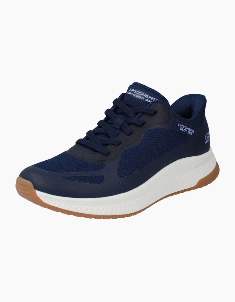 Skechers Hands Free Slip-Ins Bobs Squad 4 - Staple Look Womens Trainers 117624 Shoes  NVY