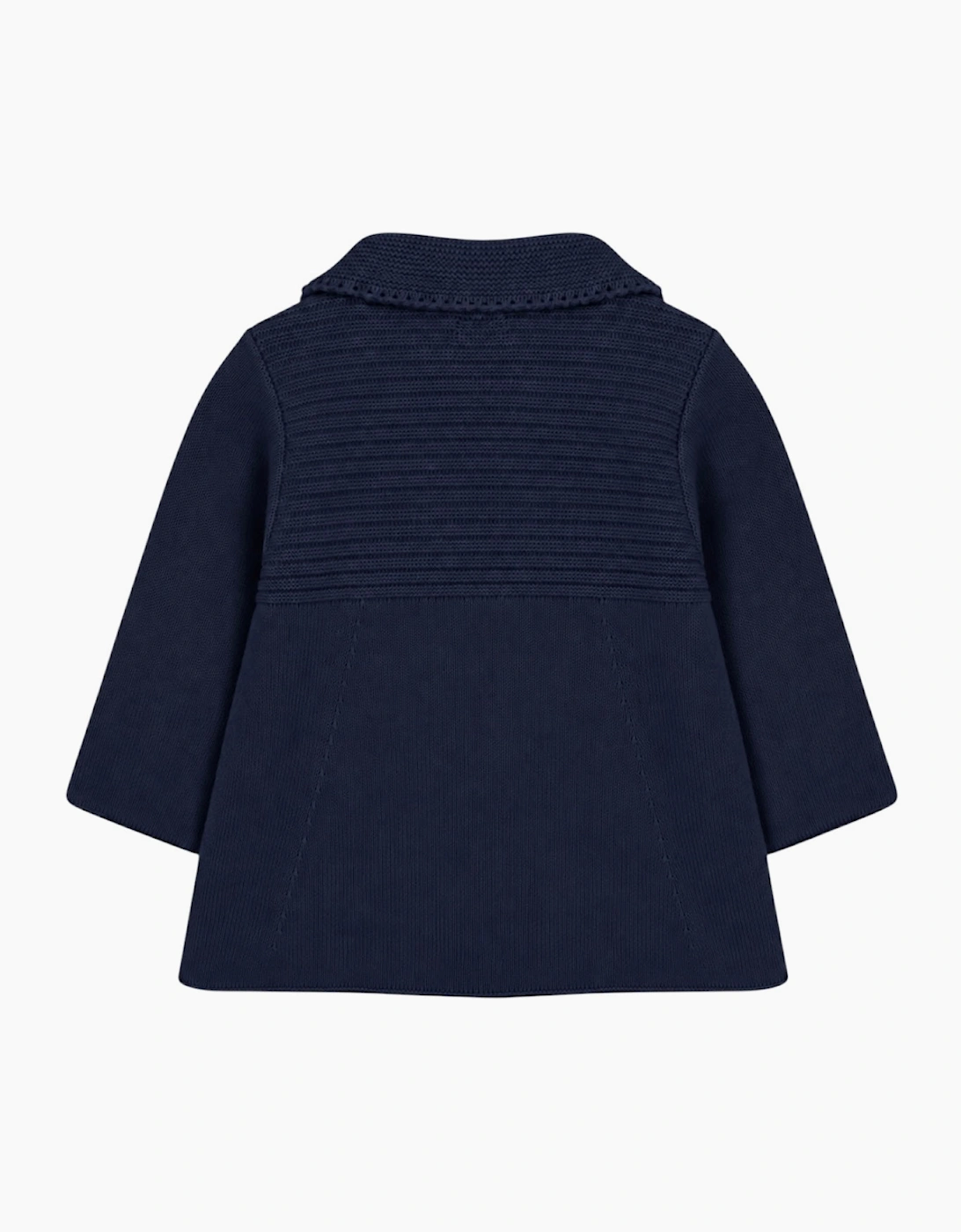 Navy Knit Long Cardigan Coat