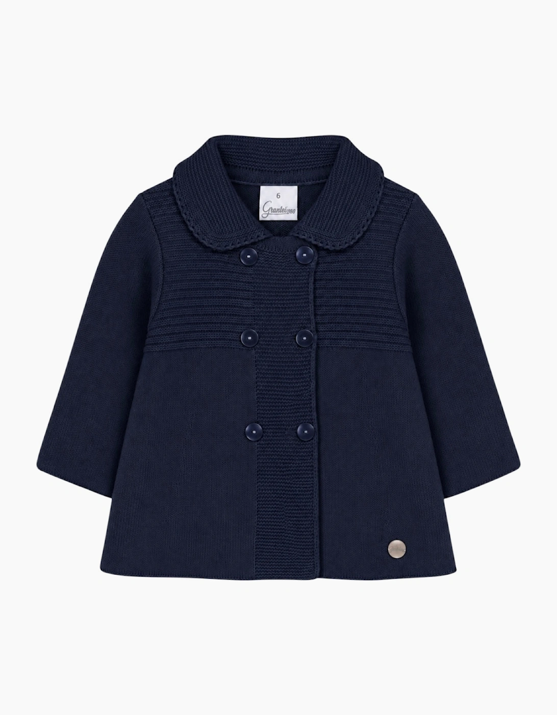 Navy Knit Long Cardigan Coat