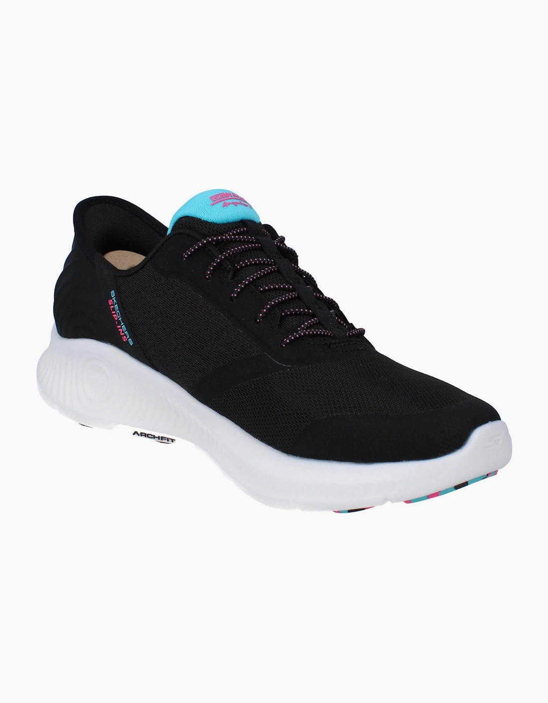 Skechers Slip Ins Go Walk Anywhere - Vivi Womens Trainers 125080 Shoes  BKMT