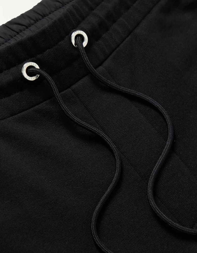 MONCLER STRIPED STRAIGHT LEG SWEATPANTS BLACK