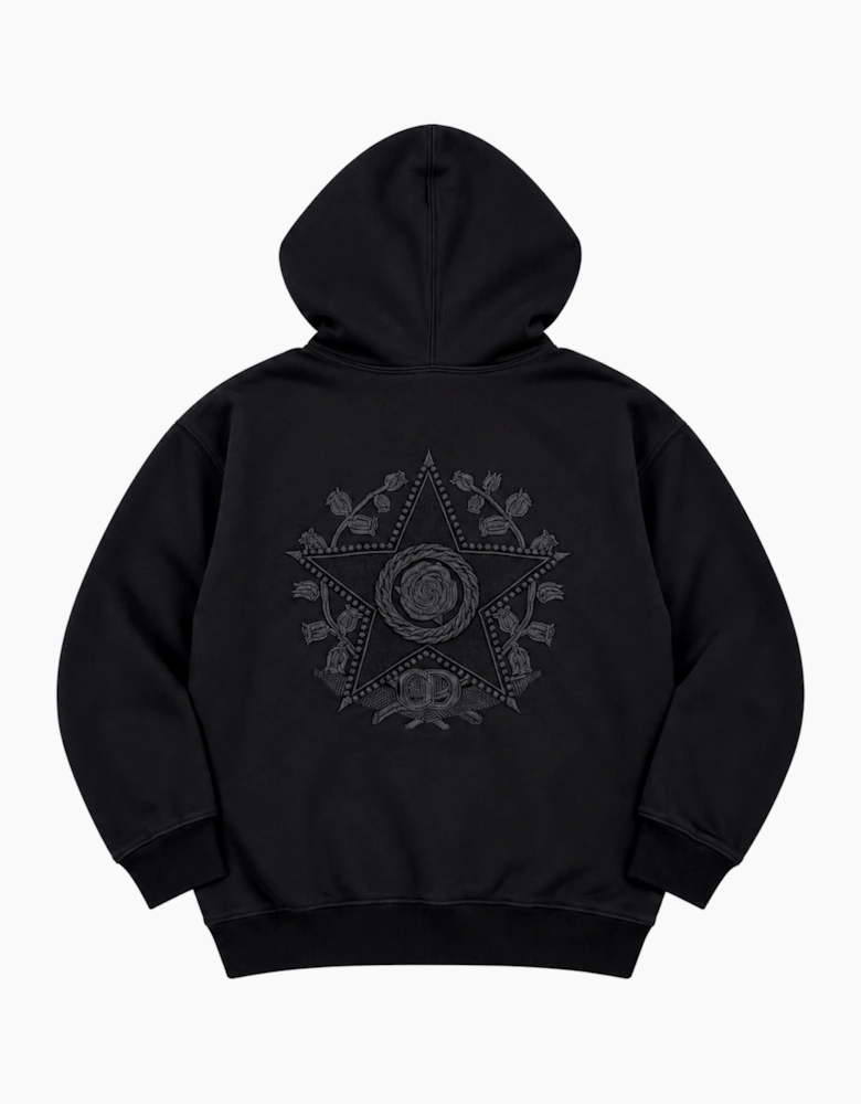DIOR CD ÉTOILE EMBROIDERED HOODIE BLACK