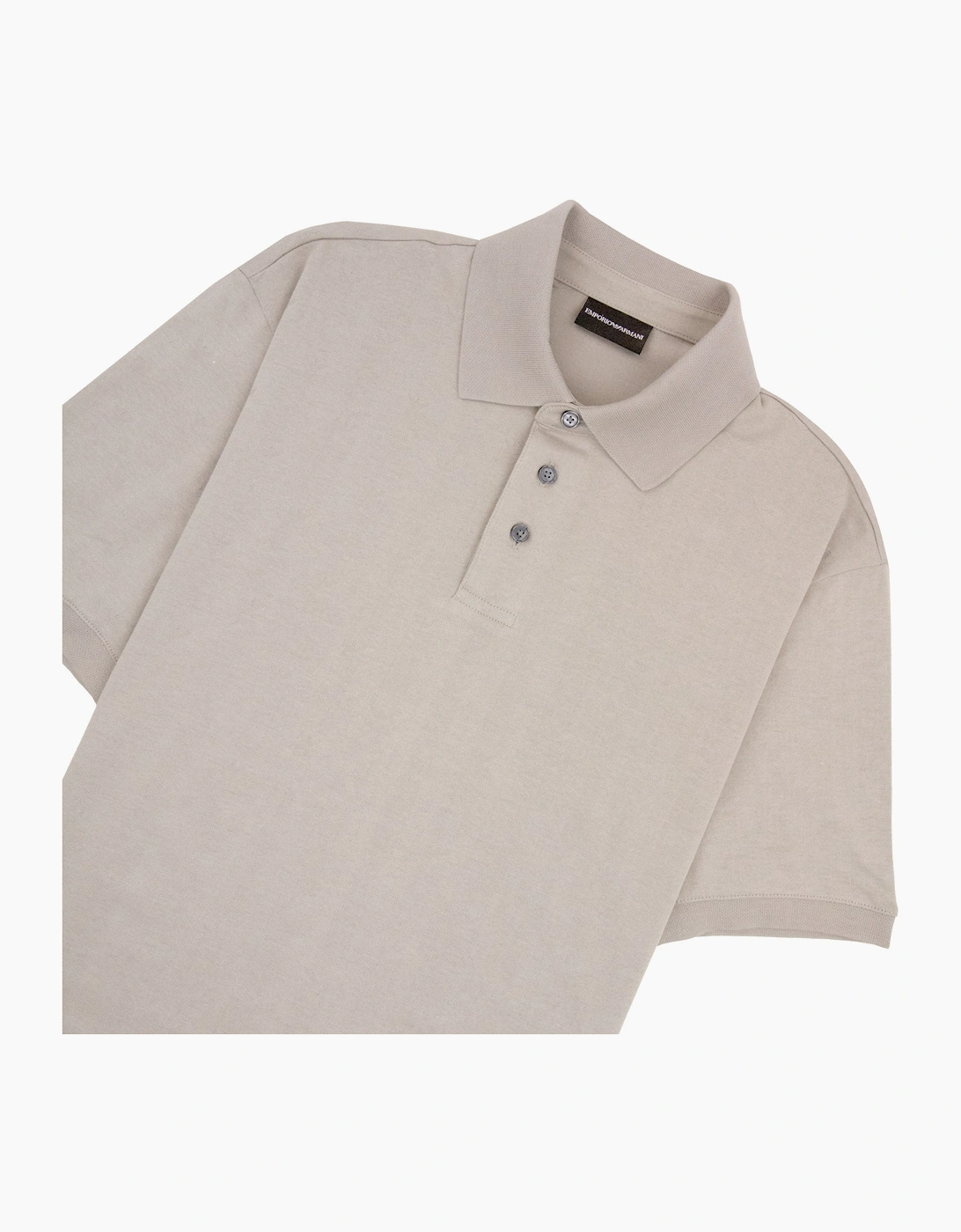 Emporio Armani All Over Micro Eagle Polo Beige