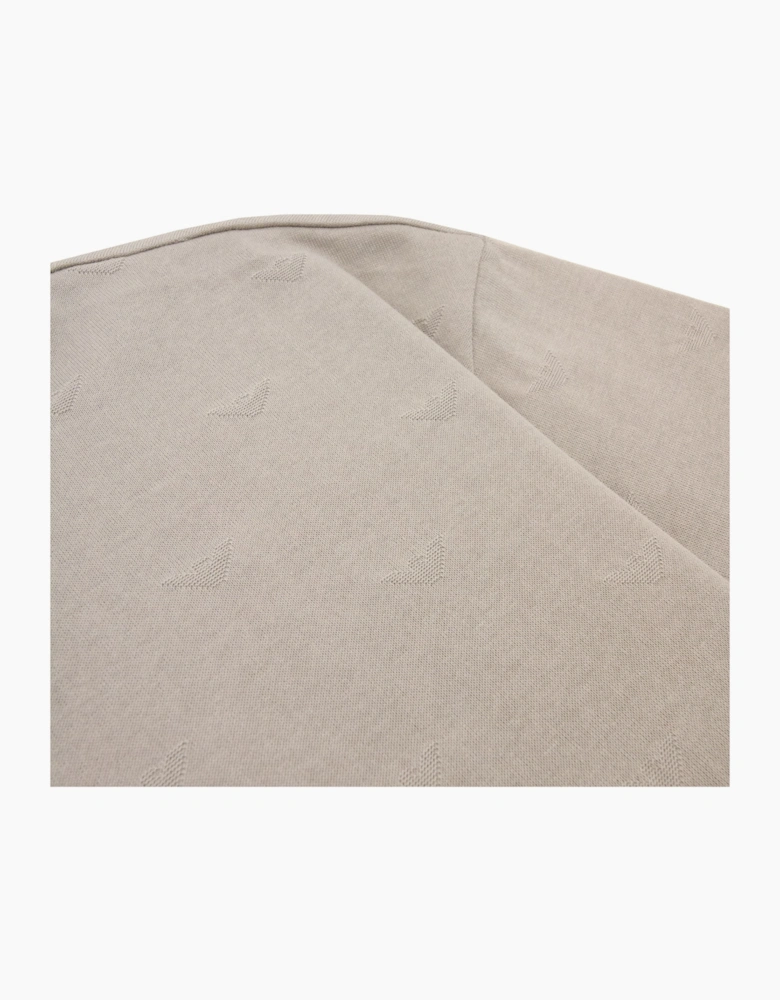 Emporio Armani All Over Micro Eagle Polo Beige
