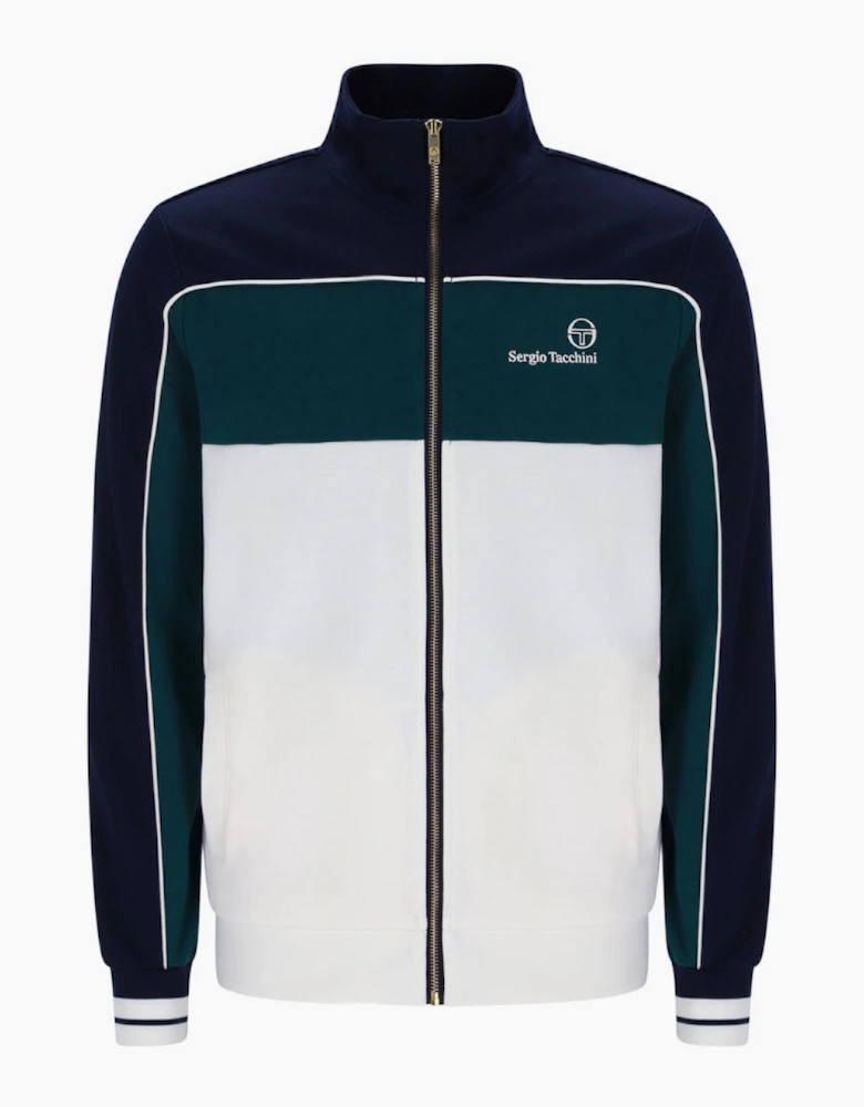 Sergio Tacchini Spiga Track Top - Maritime Blue Navy/Deep Teal/Gardenia