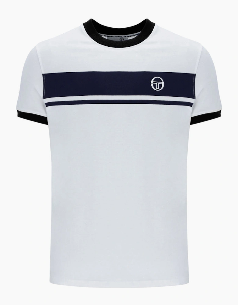 Sergio Tacchini Master T-Shirt - White/ Maritime Blue