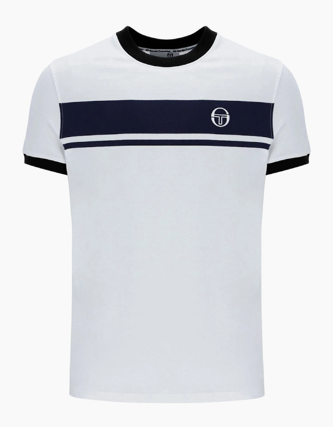 Sergio Tacchini Master T-Shirt - White/ Maritime Blue