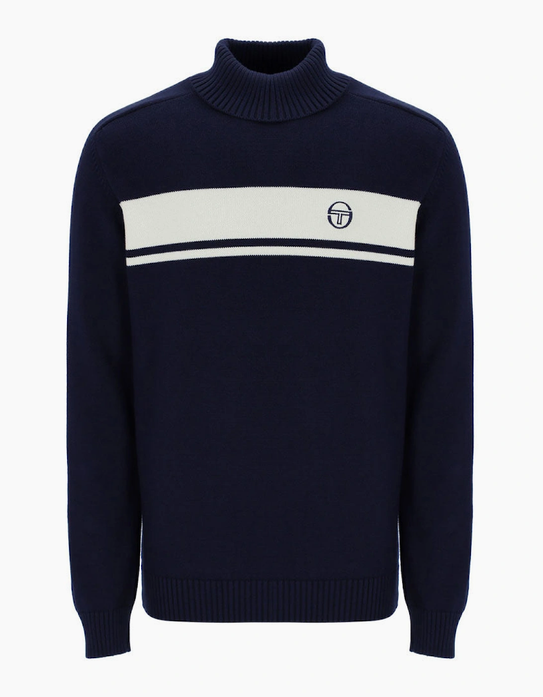 Sergio Tacchini Damarindo Turtle Neck Jumper - Maritime Blue/Gardenia