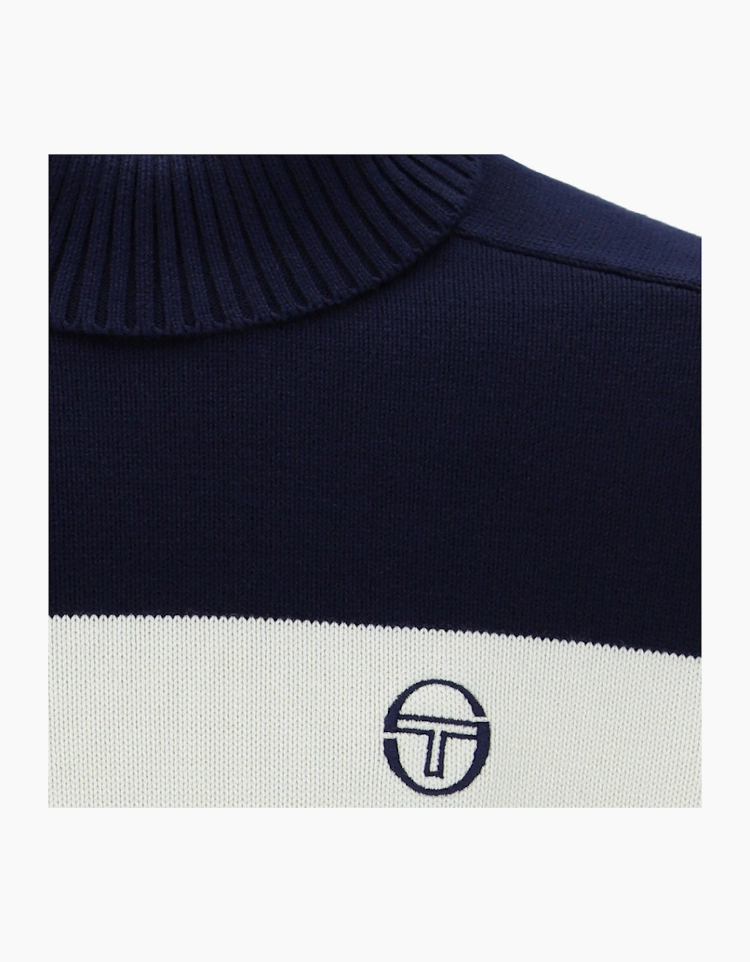 Sergio Tacchini Damarindo Turtle Neck Jumper - Maritime Blue/Gardenia