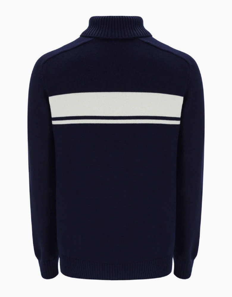 Sergio Tacchini Damarindo Turtle Neck Jumper - Maritime Blue/Gardenia