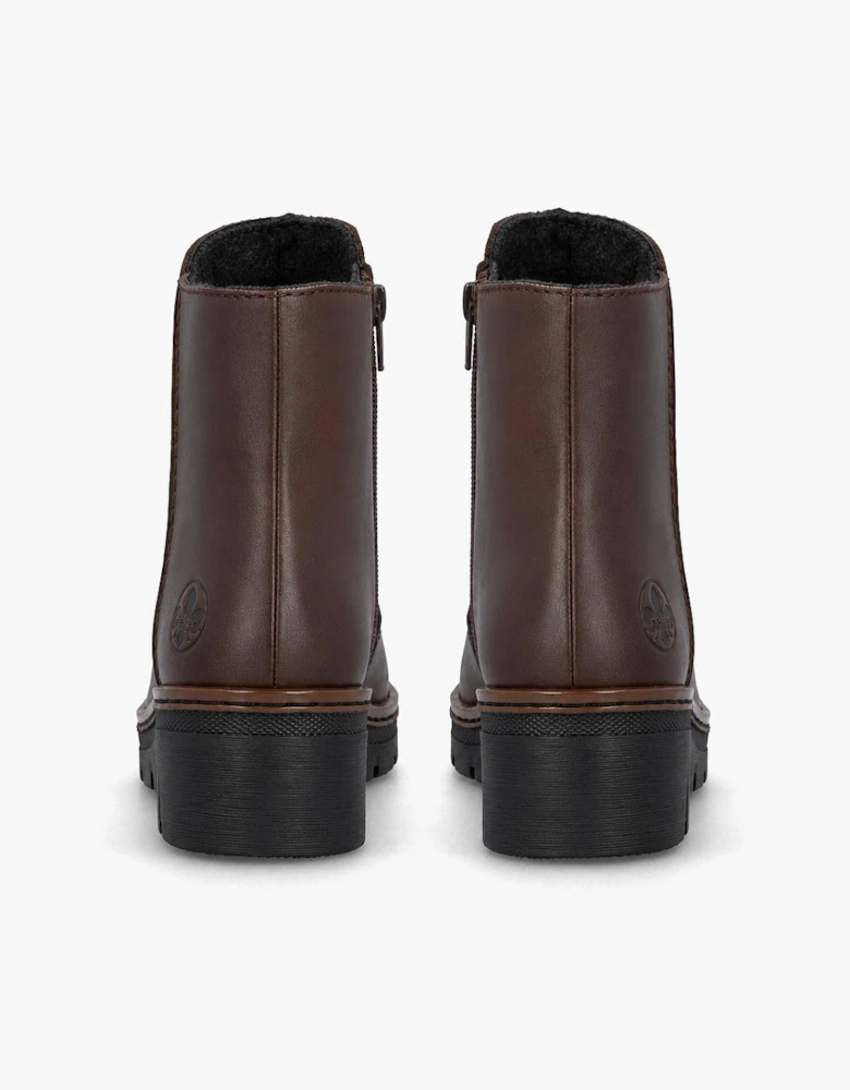 Rieker X9165 Womens Ankle Boots Ebony Brown