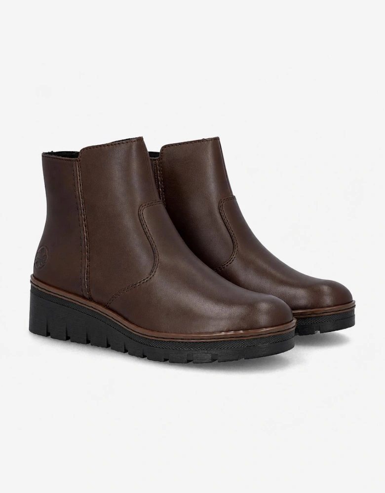 Rieker X9165 Womens Ankle Boots Ebony Brown
