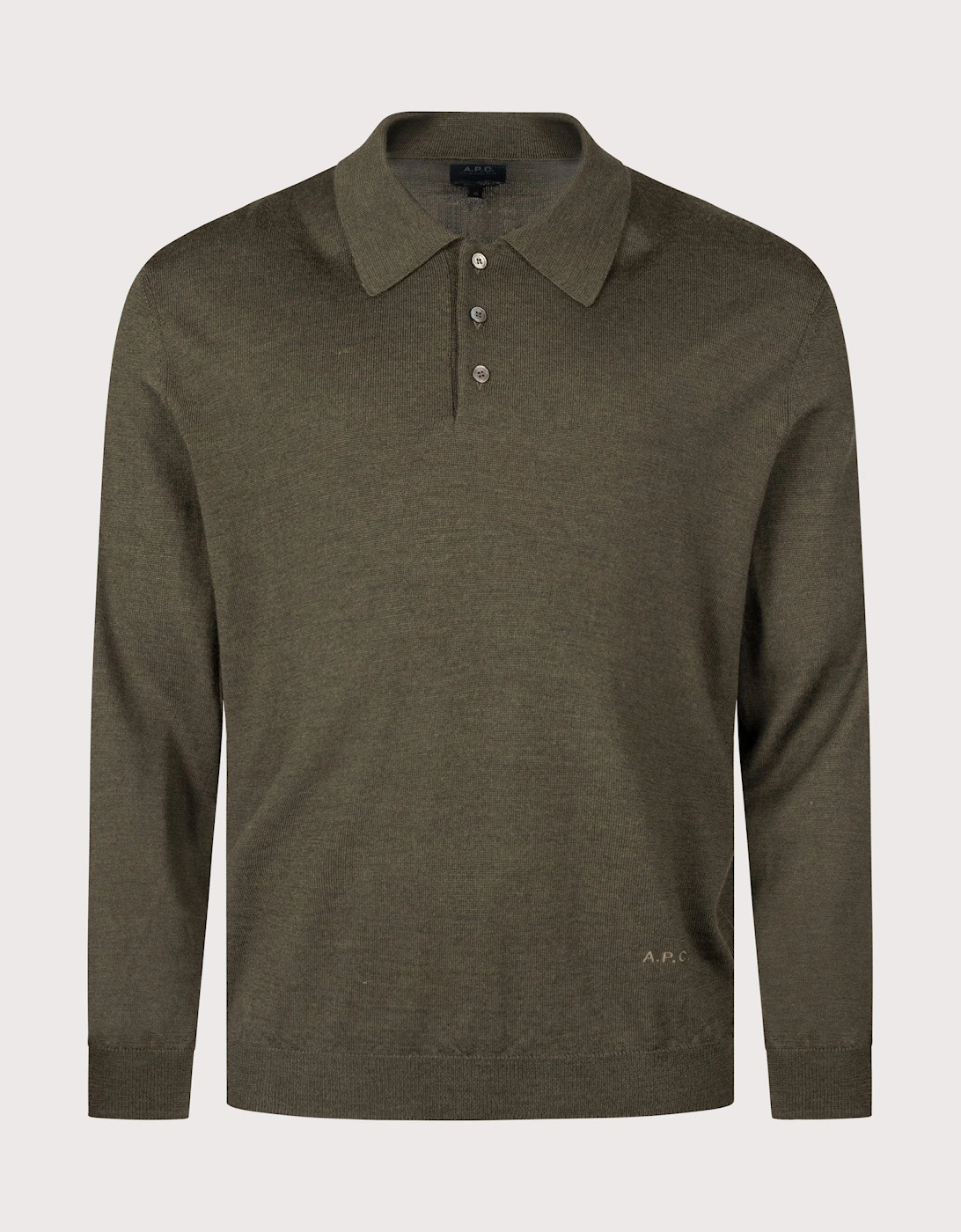 Regular Fit Knitted Long Sleeve Riou Polo Shirt