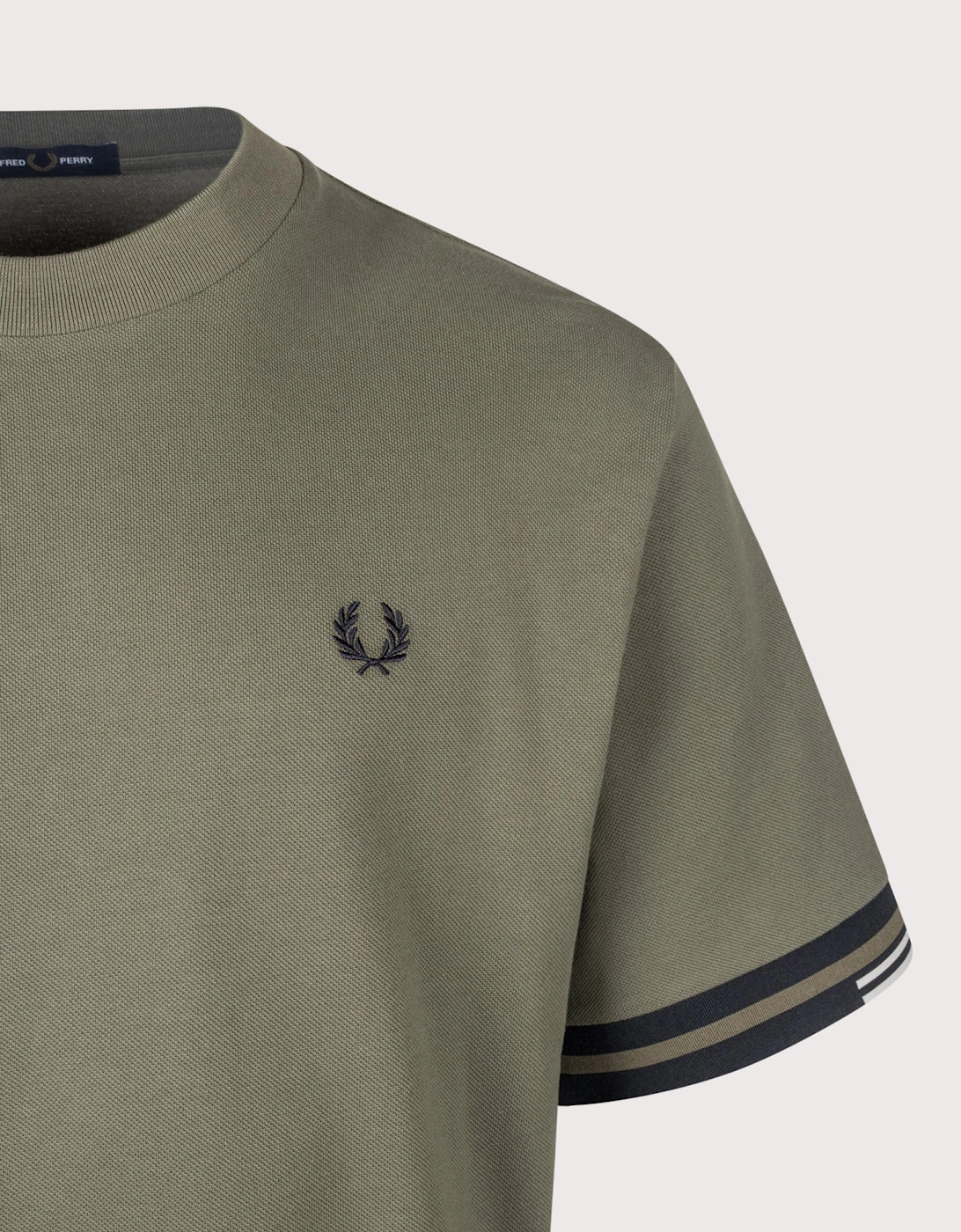 Relaxed Fit Tipped Cuff Piqué T-Shirt