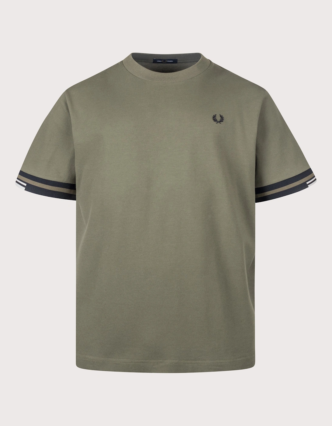 Relaxed Fit Tipped Cuff Piqué T-Shirt