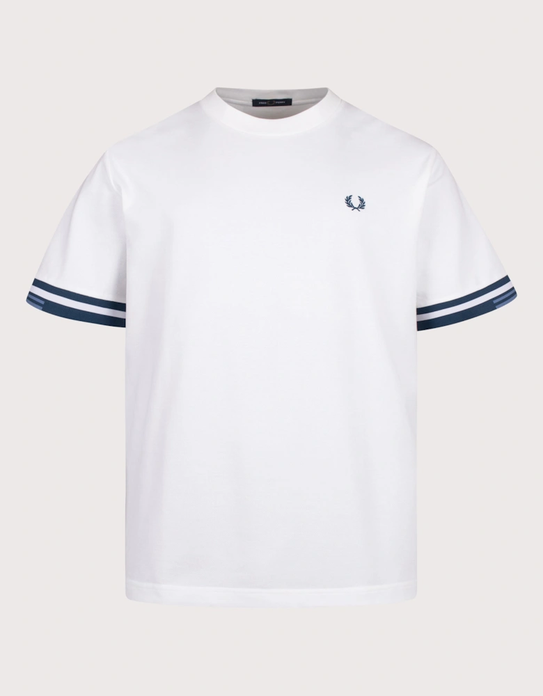Relaxed Fit Tipped Cuff Piqué T-Shirt