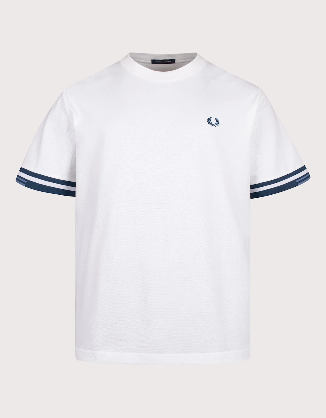 Relaxed Fit Tipped Cuff Piqué T-Shirt