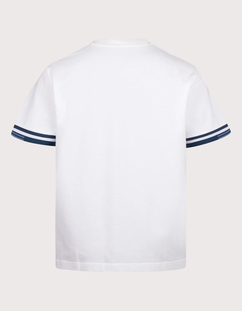 Relaxed Fit Tipped Cuff Piqué T-Shirt