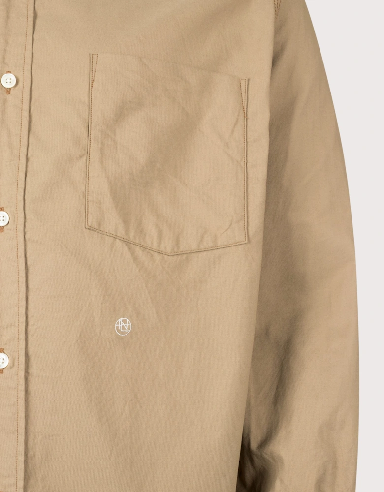 Relaxed Fit Button Down Wind Shirt