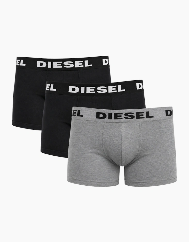 Diesel UMBX-Shawn-Out Boxers Black & Grey Men's 3 Pack Boxer Shorts