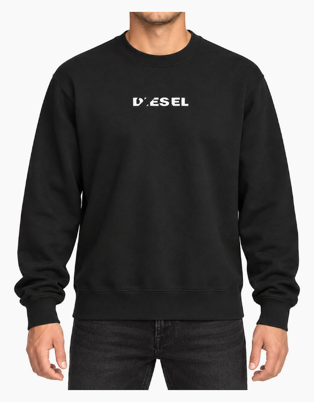 Diesel S-Gir 250238 Off Black Men's Crewnceck Jumper