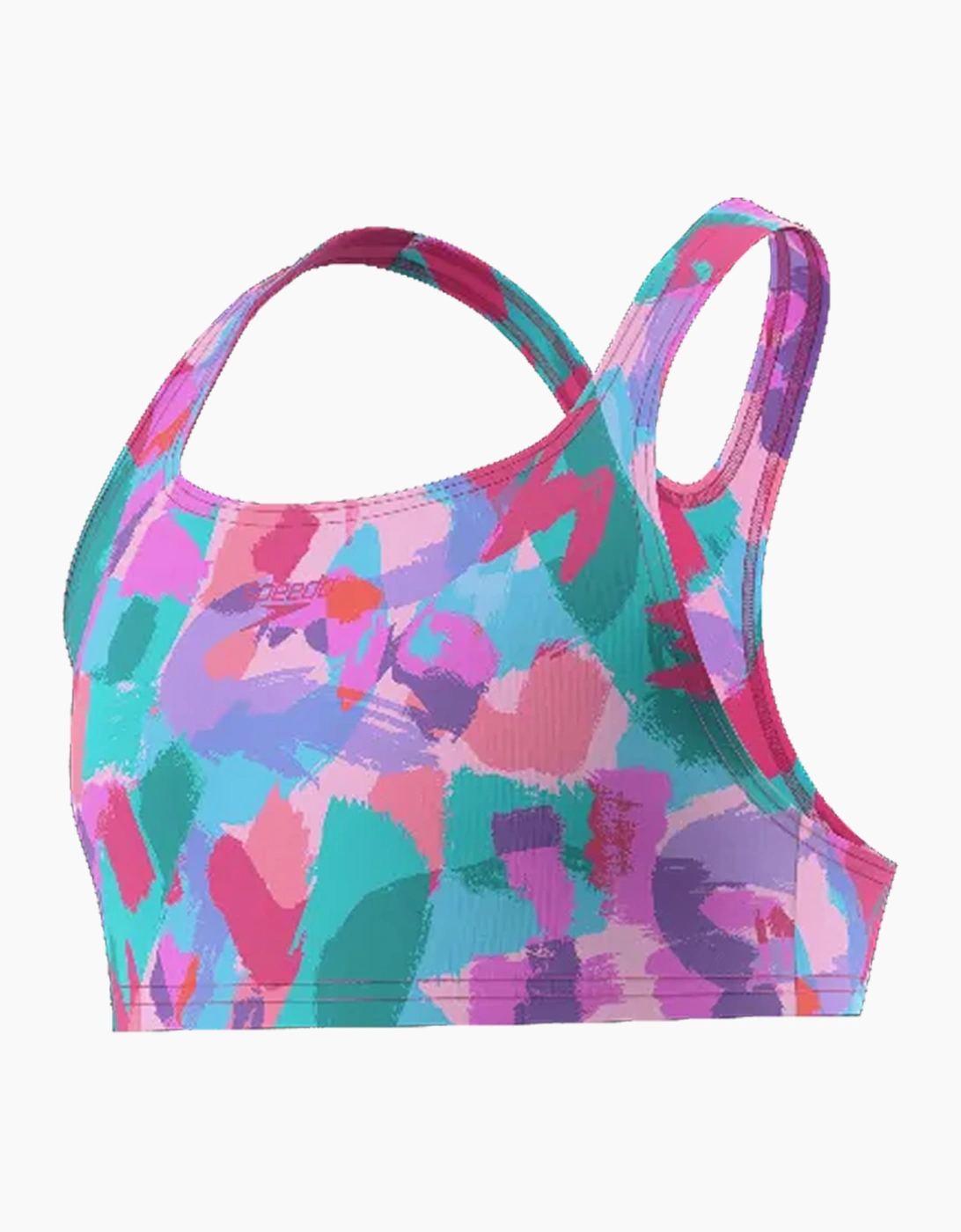 Speedo Girls Painted Effect Endurasoft Racerback Bikini Set