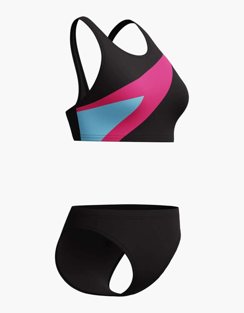 Speedo Womens/Ladies Hyperboom Colour Block Butterfly Back Two-Piece Swimsuit
