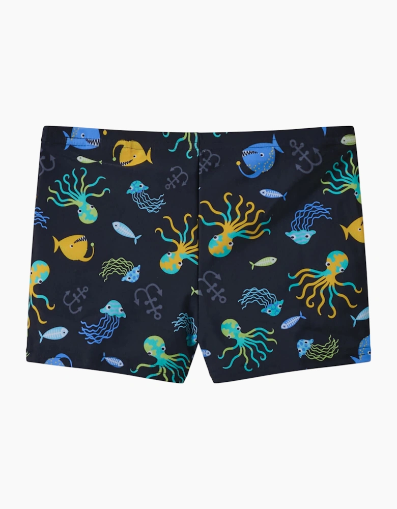 Speedo Boys Marine Animals All-Over Print Swim Shorts