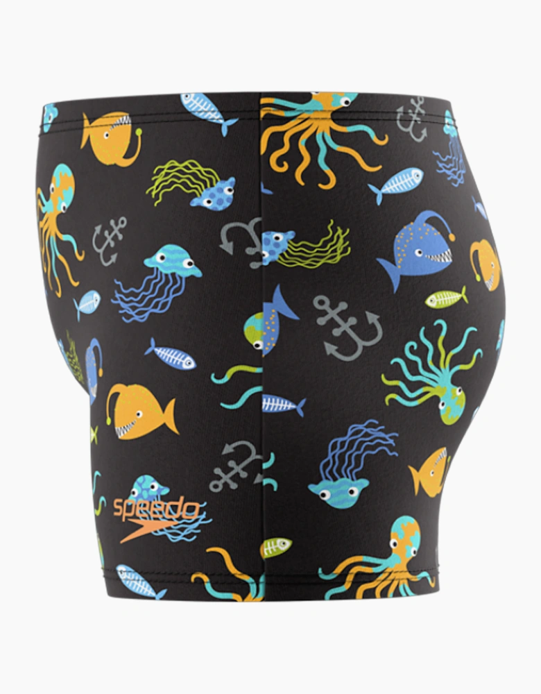 Speedo Boys Marine Animals All-Over Print Swim Shorts