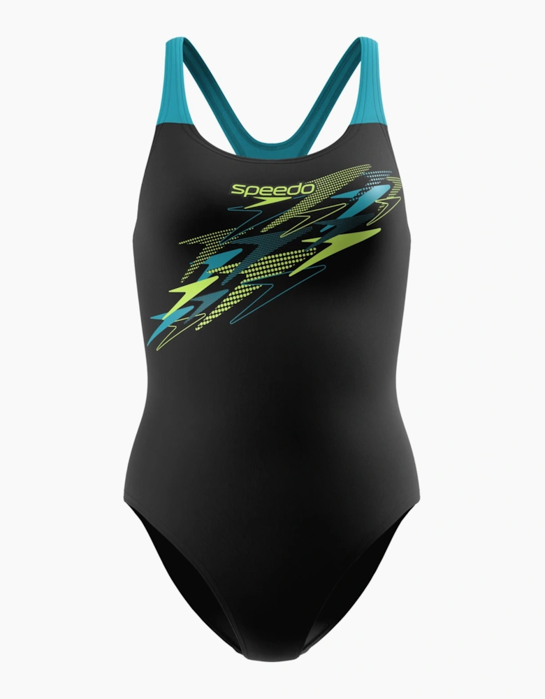 Speedo Womens/Ladies Medley Medalist Logo One Piece Swimsuit