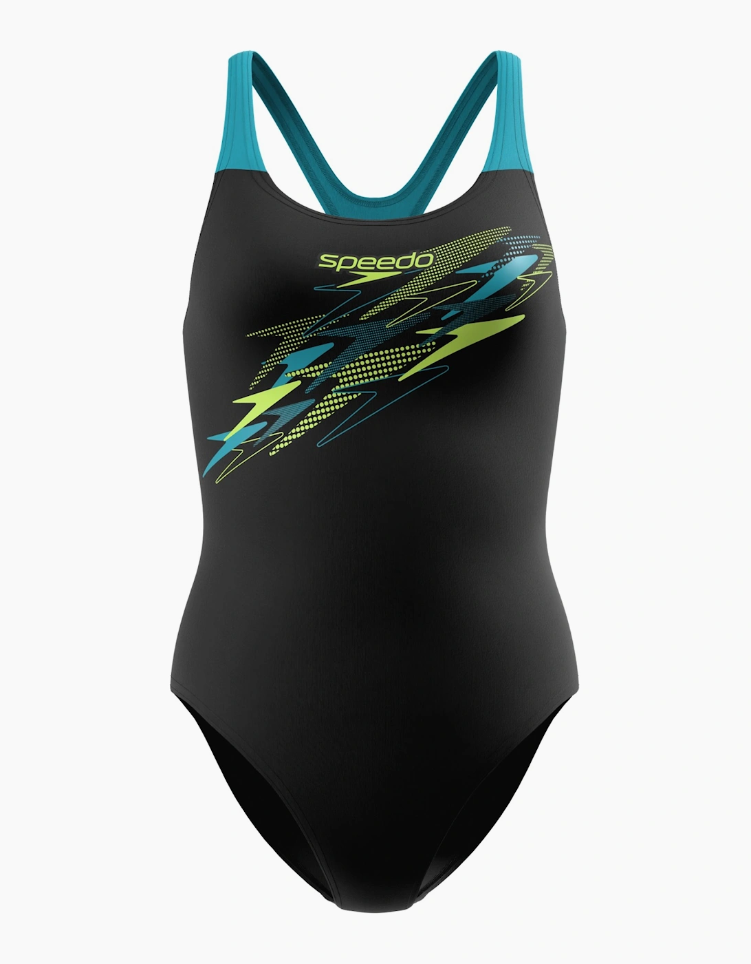 Speedo Women's Black Medley Medalist Logo One Piece Swimsuit In | Size: 16 - Image 2