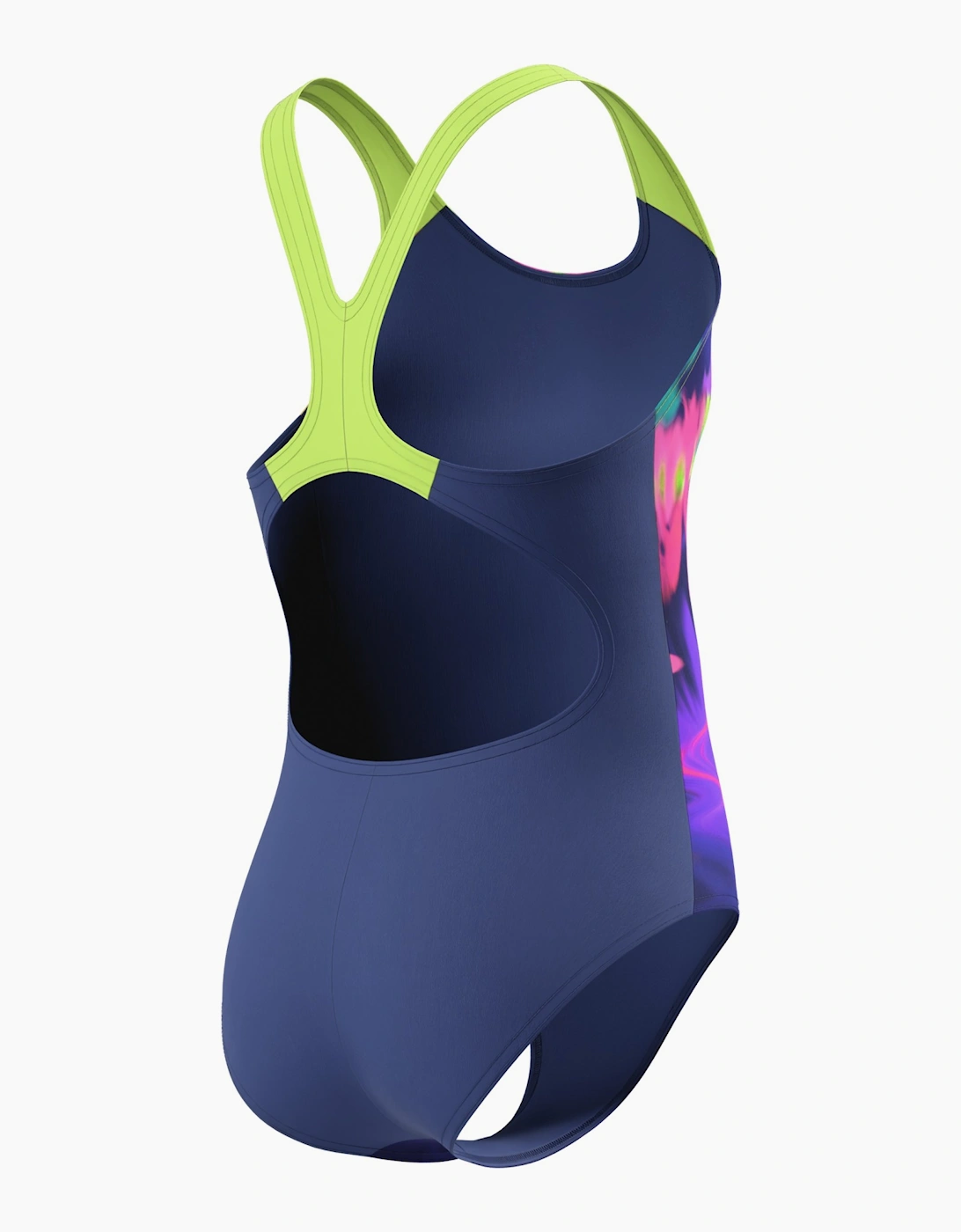 Speedo Girls Abstract Floral Splashback One Piece Swimsuit