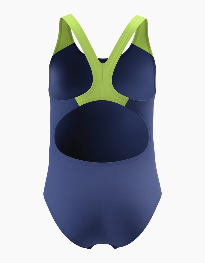 Speedo Girls Abstract Floral Splashback One Piece Swimsuit