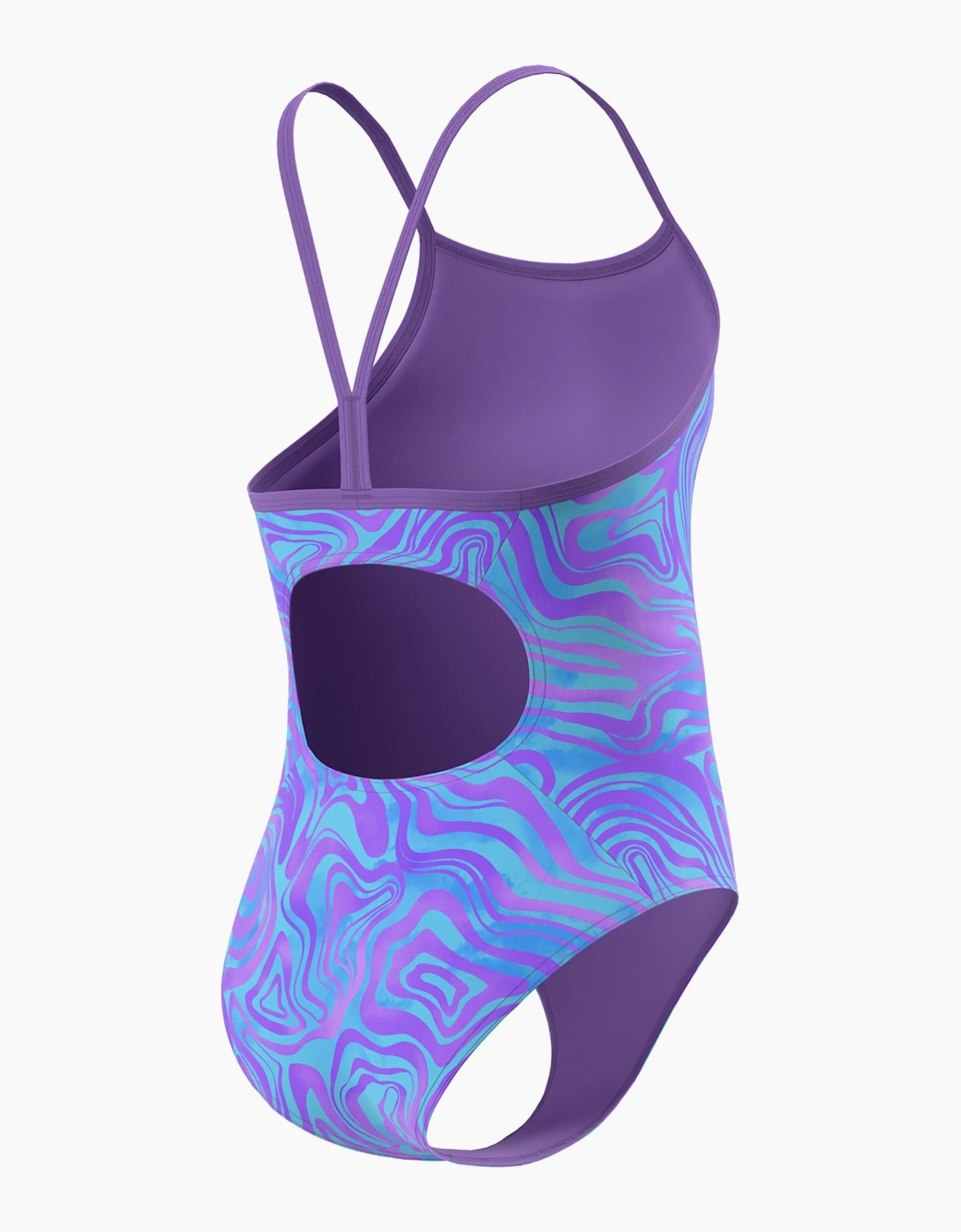 Speedo Girls Printed Thin Strap One Piece Swimsuit
