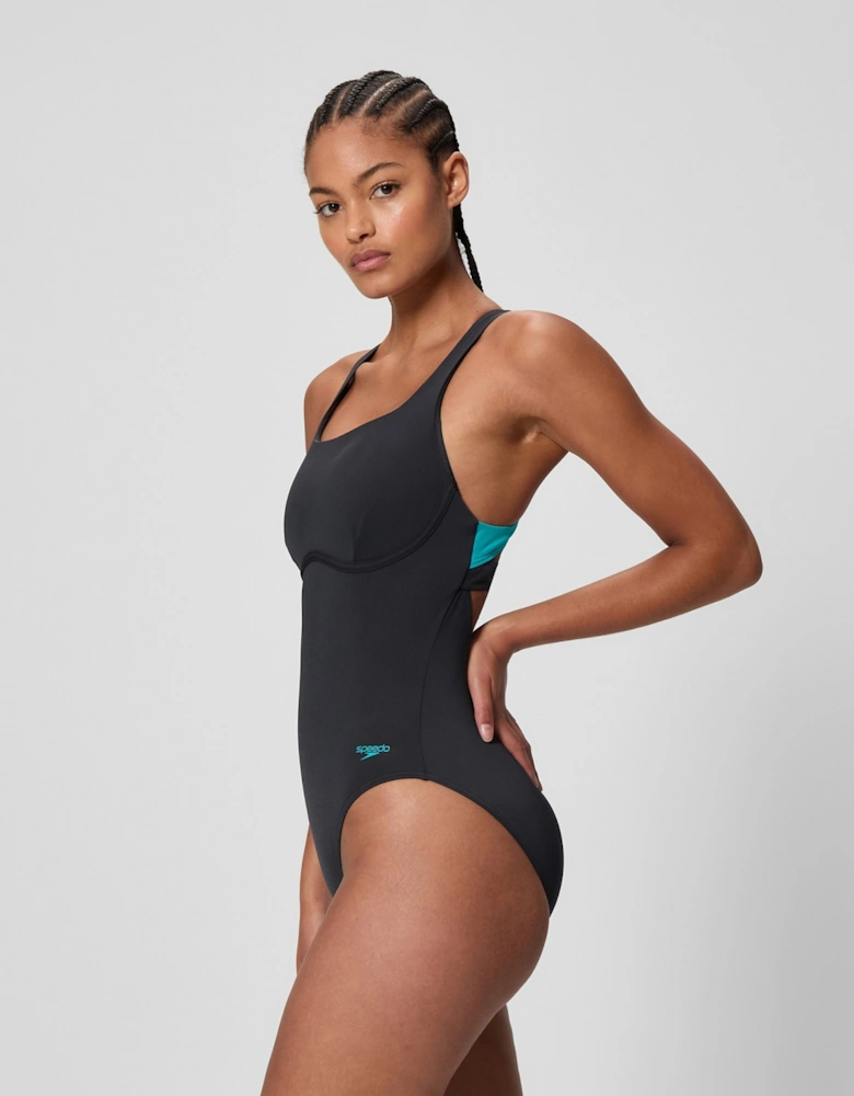 Speedo Womens/Ladies Flex Waistband One Piece Swimsuit