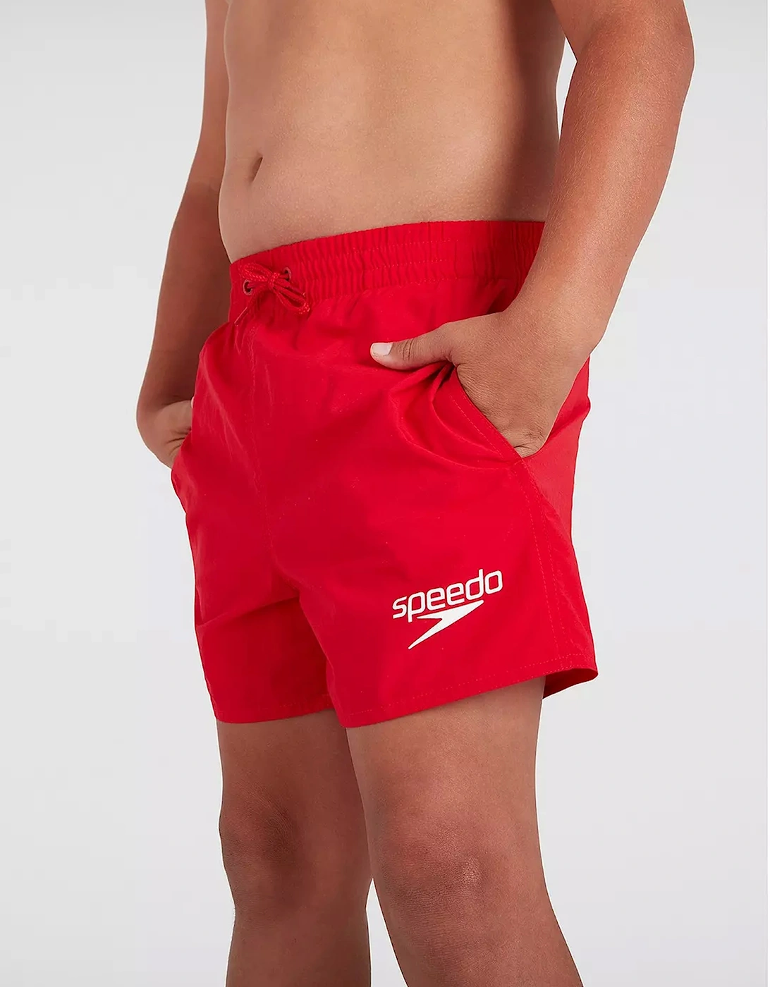 Speedo Boys Essentials Endurance+ Max Stacked Logo Swim Shorts
