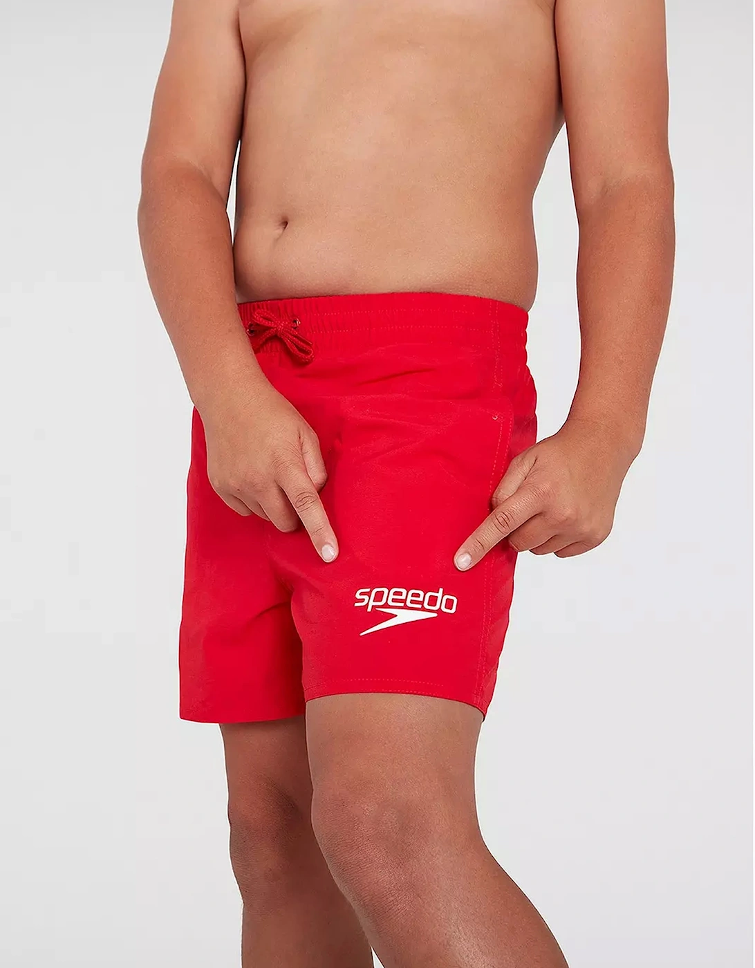 Speedo Boys Essentials Endurance+ Max Stacked Logo Swim Shorts