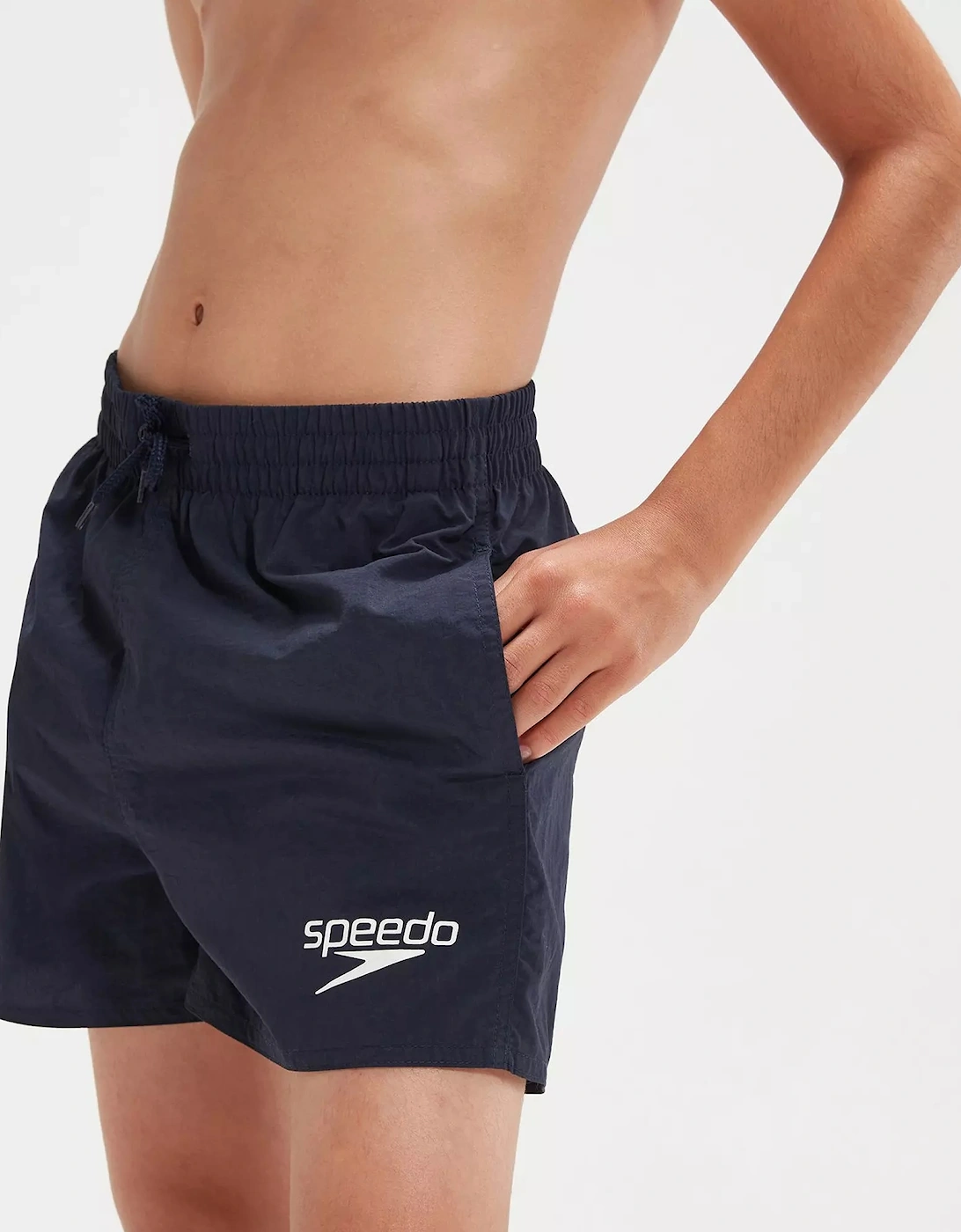 Speedo Boys Essentials Endurance+ Max Stacked Logo Swim Shorts