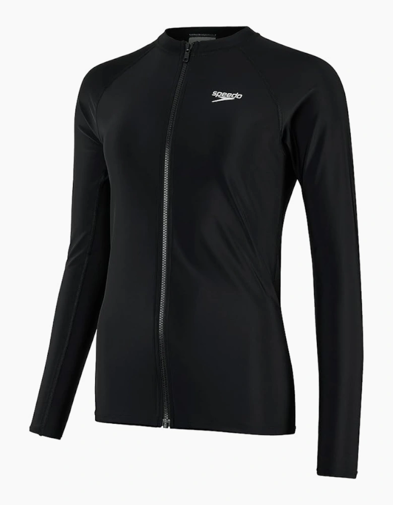Speedo Womens/Ladies Zipped Long-Sleeved Rash Guard