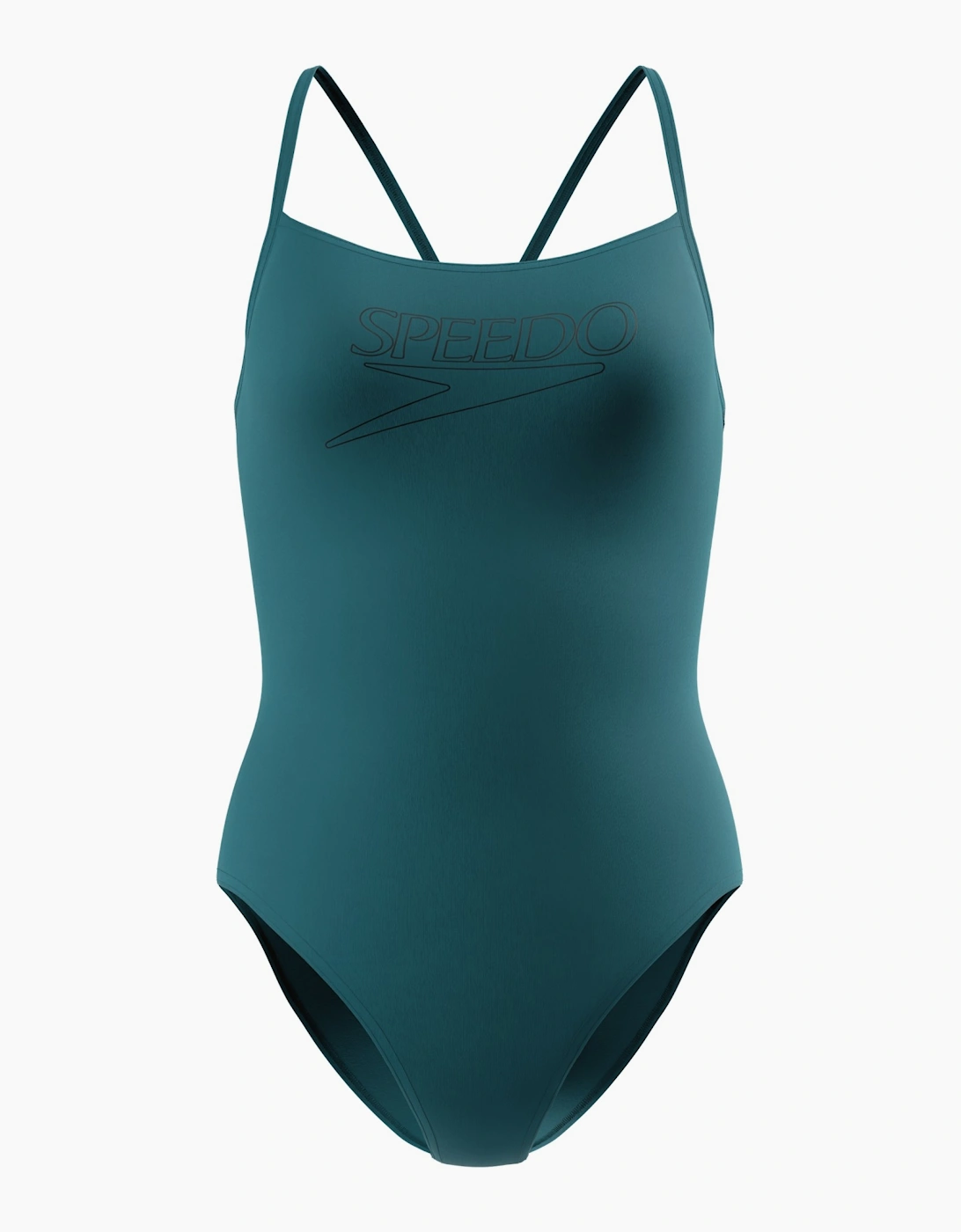 Speedo Womens/Ladies Logo Endurance+ Thin Strap One Piece Swimsuit
